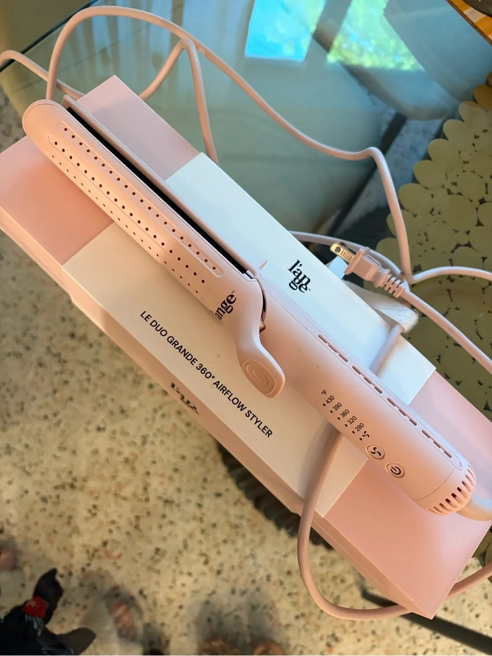 Lange Le Duo GRANDE 360 Airflow Styler! Flat Iron with cool air! Excellent!